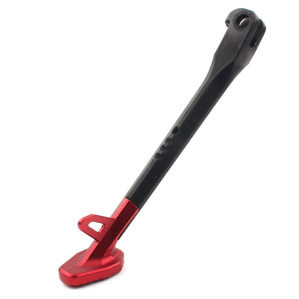 CNC Alloy 250MM Motorcycle Single Side Stand Leg Kickstand Supporter Black+Red