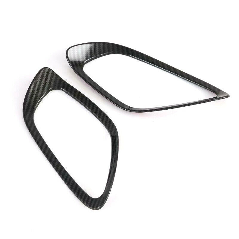 for Kia Seltos 2020-2023 Carbon Fiber Look Rear bumper Fog Light Lamp Cover Trim