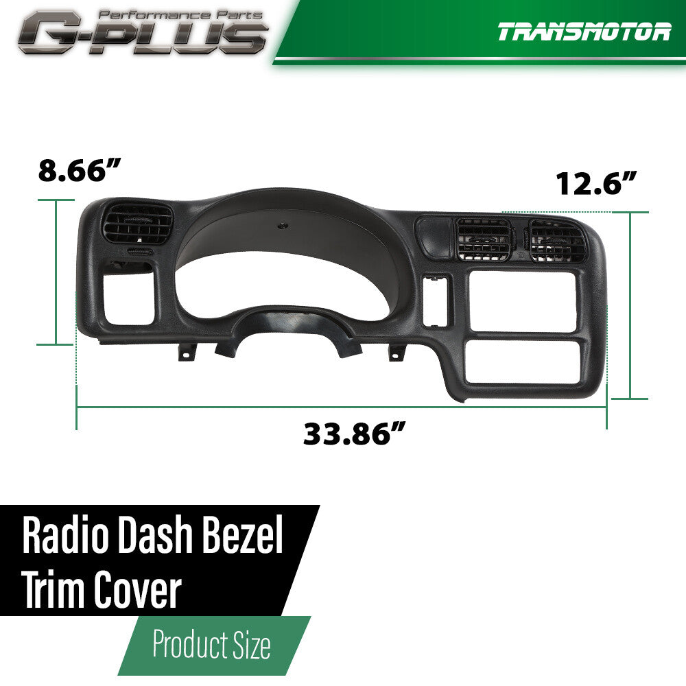 Black DASH BEZEL double DIN suit jacket for 1998-2004 for Chevrolet S-10 JMGO SONOMA