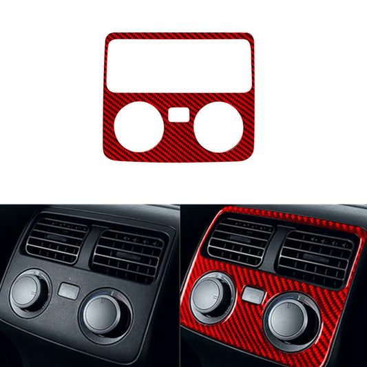 Red Carbon Fiber Rear Central Air Vent Cover Trim for Mazda CX-9 2010-2015 TypeB