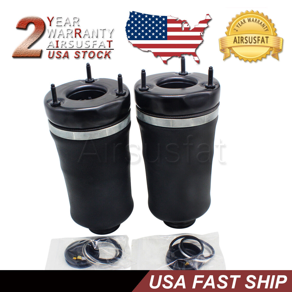 Pair Front Air Suspension Springs for Mercedes X164 GL450 GL550 W164 ML320 ML350
