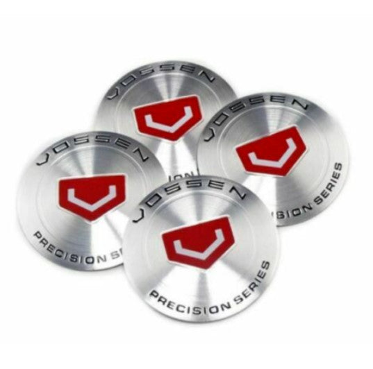 New 4x45mm silver and red wheel decals, rim decals, and rim stickers by Vossen.