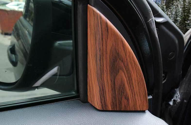 A Pillar Front Triangle Cover Trim for Ford Explorer 2011-2019 Peach Wood Grain