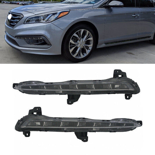 for Hyundai Sonata 2015-2017 LED DRL Front Fog Light Daytime Running Lamp Pair