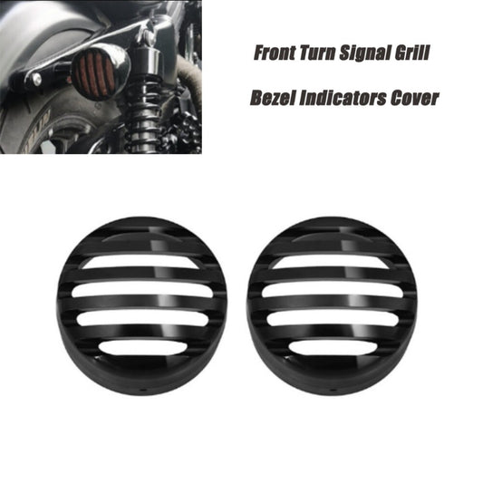 Motorcycle Black Front Rear Turn Signal Grill Bezel Cover for Harley Sportster