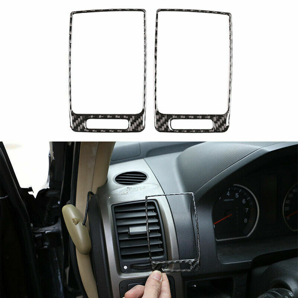 2X Side Air Vent Trim Cover Decoraton Carbon Fiber for Honda CR-V CRV 2007-2011