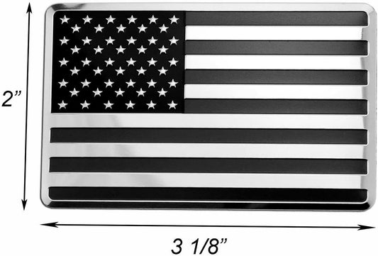 Car side fender rear trunk badge decal chrome black American flag for Chevrolet 1x