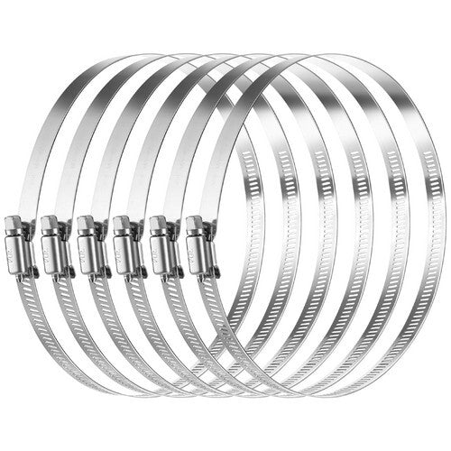 6-inch hose clamp set, adjustable hose clamps suitable for water and gas hoses, automotive hoses