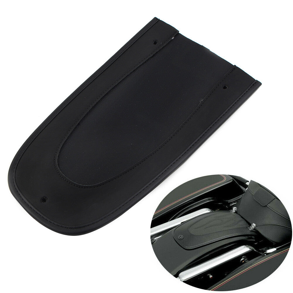 Black Flame Rear Fender Bib Leather Solo for Seat for Harley Street Glide FLHT FLTR