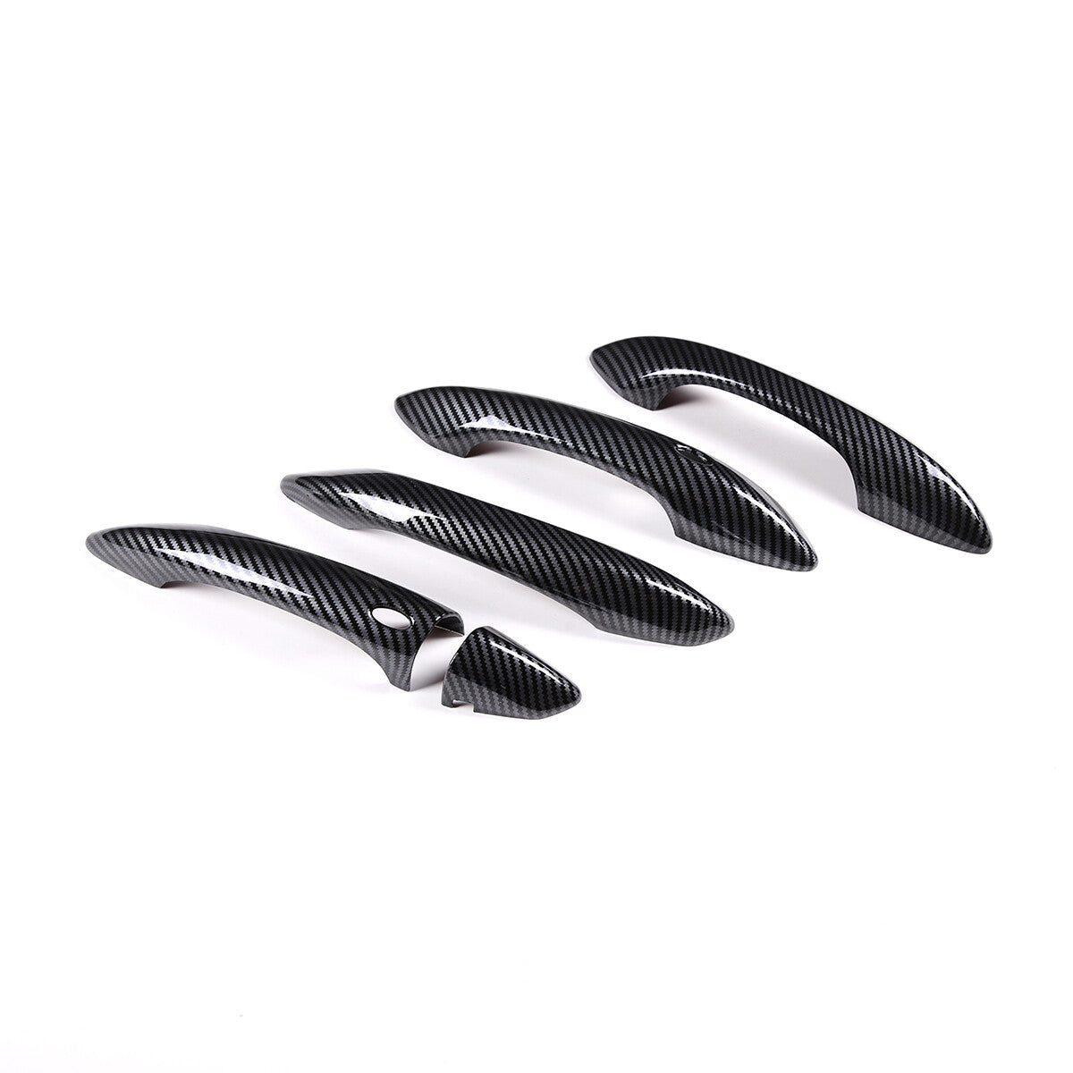 for Hyundai Santa Cruz 2022-24 Carbon ABS Side Mirror + for Smart Door Handle Cover