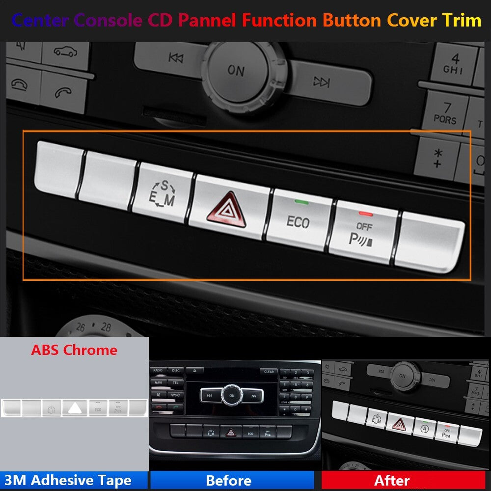 for Mercedes-Benz A W176 W246 C117 GLA X156 CD Panel Function Switch Cover Trims