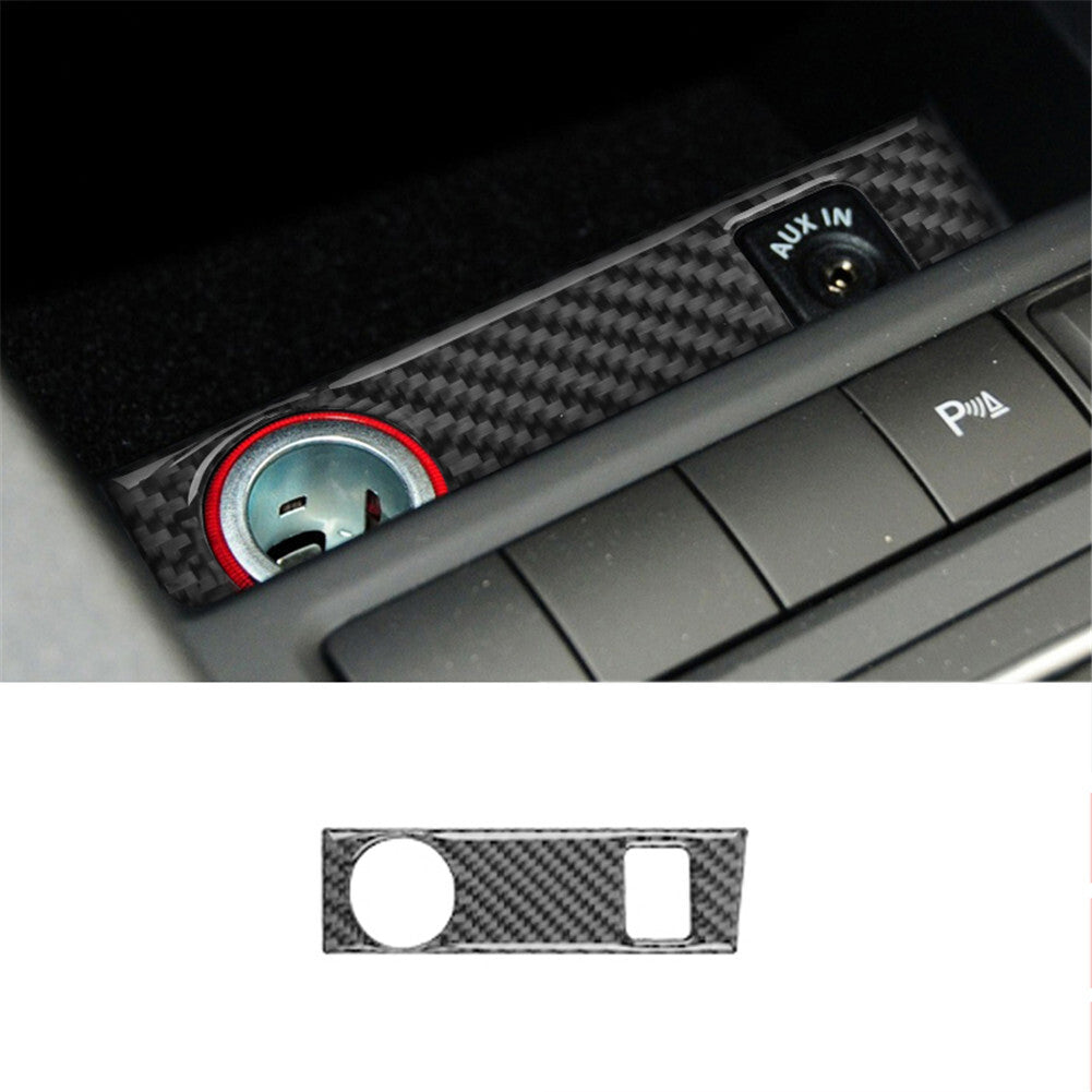Carbon fiber cigarette lighter trim for Volkswagen for Jetta sedan 2011-2014