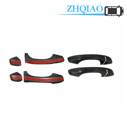 Carbon Fiber Side Door Handle Covers Trim Fit for PASSAT 14-16