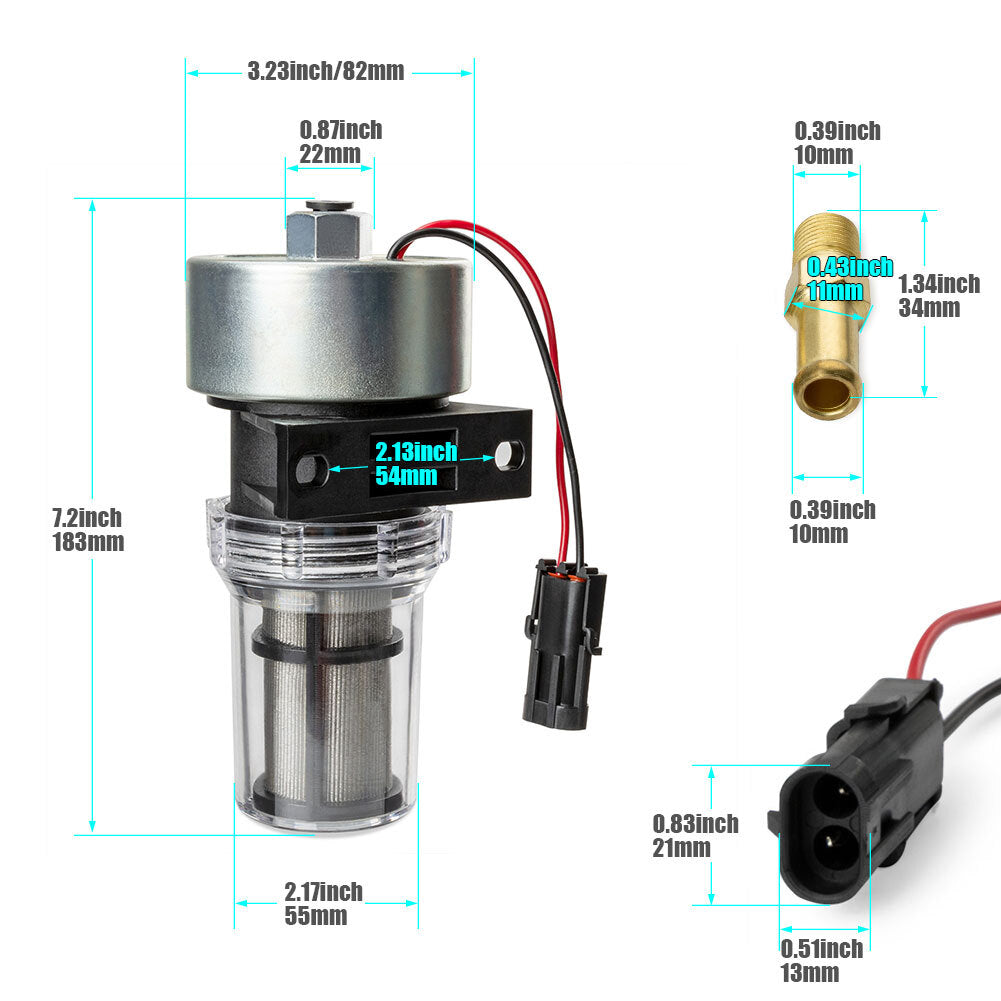Diesel fuel pump compatible with Thermo King 41-7059. Replacement part for bracket 30-01108-03