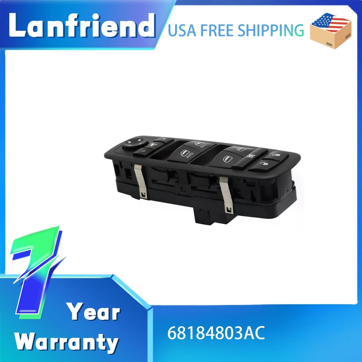 68184803AC Window Control Switch Fit for Chrysler 300 for Dodge Charger 2015-2023