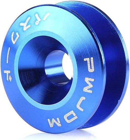 Blue aluminum quick-release fastener kit for car bumpers and trunk hatches (8 pieces)