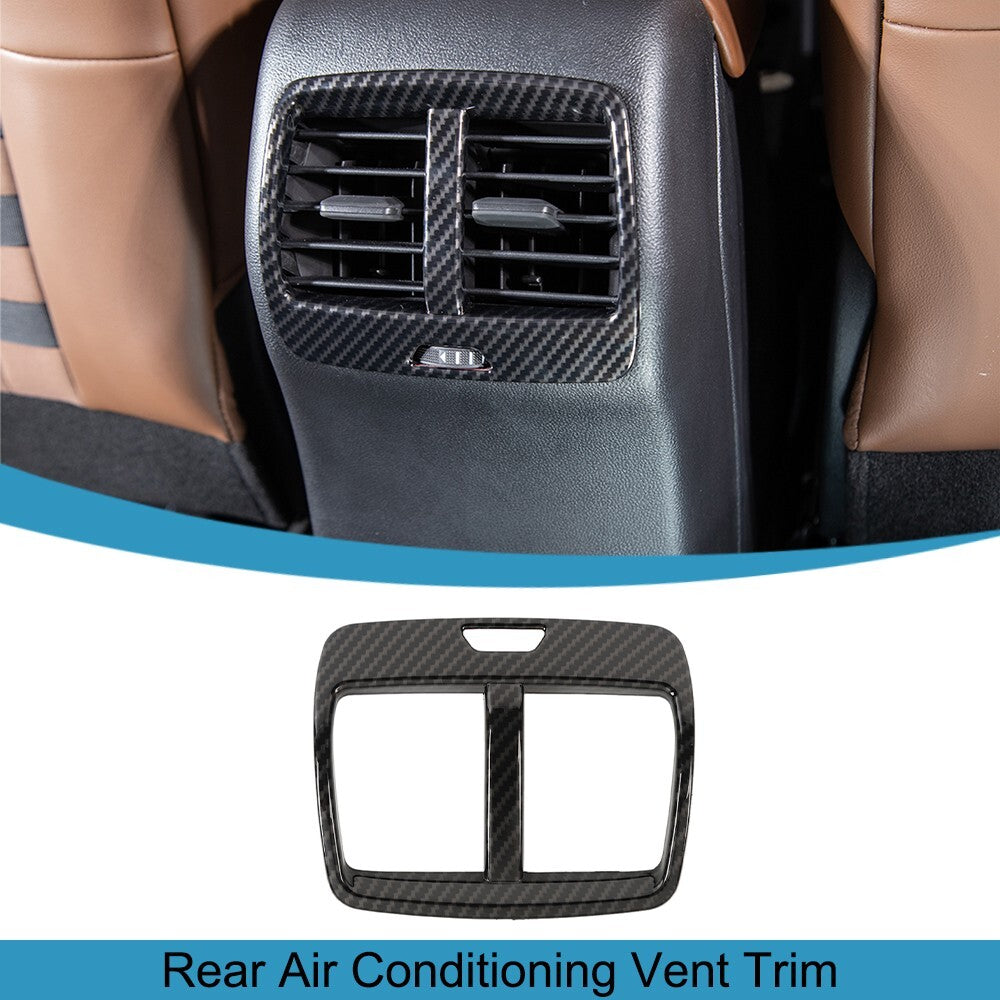for Ford Bronco Sport 2021 2022 2023 Rear Air Conditioner Vent Trim Carbon Fiber