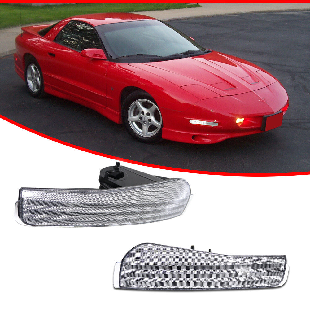 Transparent front bumper turn signal light cover for 93-97 for Pontiac Firebird Trans Am