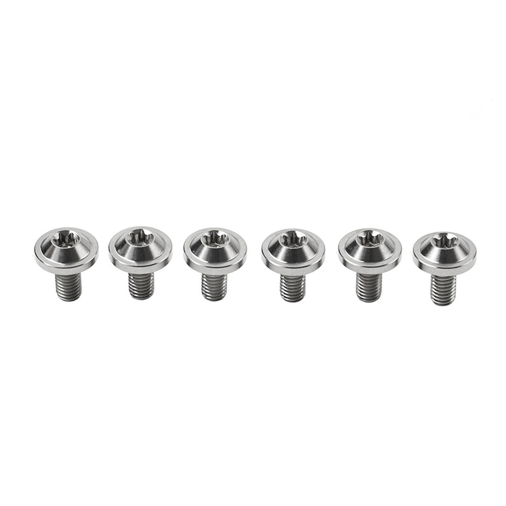 6pcs Alloy Bolts Truss Torx Head Screws M5x25mm For Motorcycle Silver
