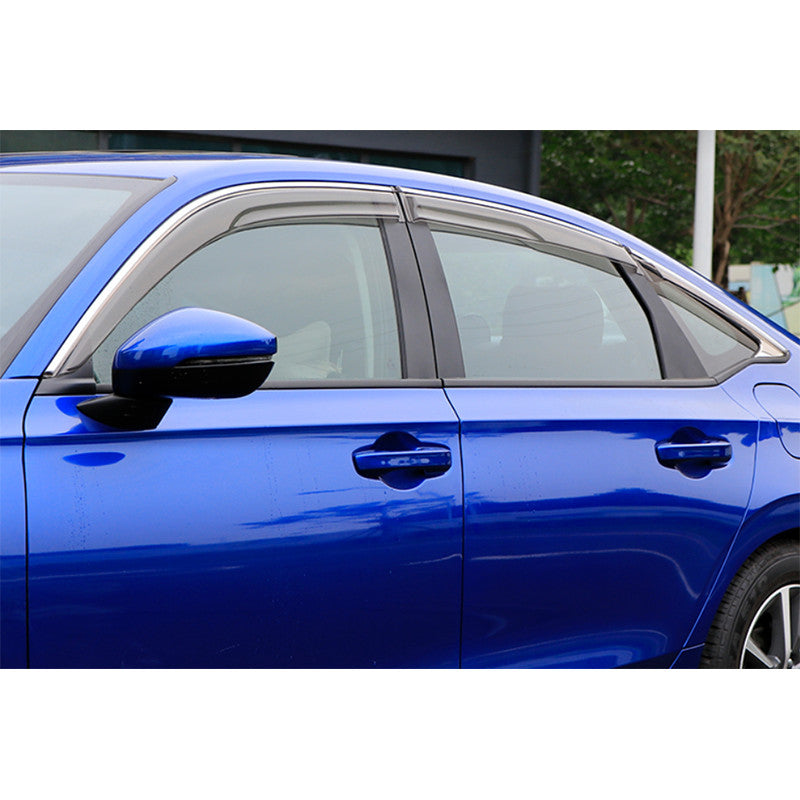 6x for Honda for Civic 22-23 Sedan Window Visor Sun Rain Guard Vent Deflector Shade