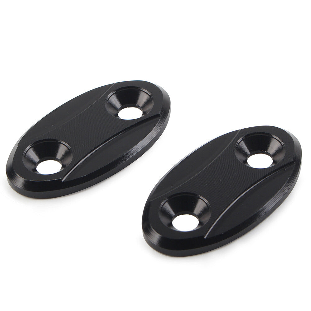 Rearview Mirror Block Off Base Plates Cover for BMW S1000RR 2009-2018 Black 2pcs