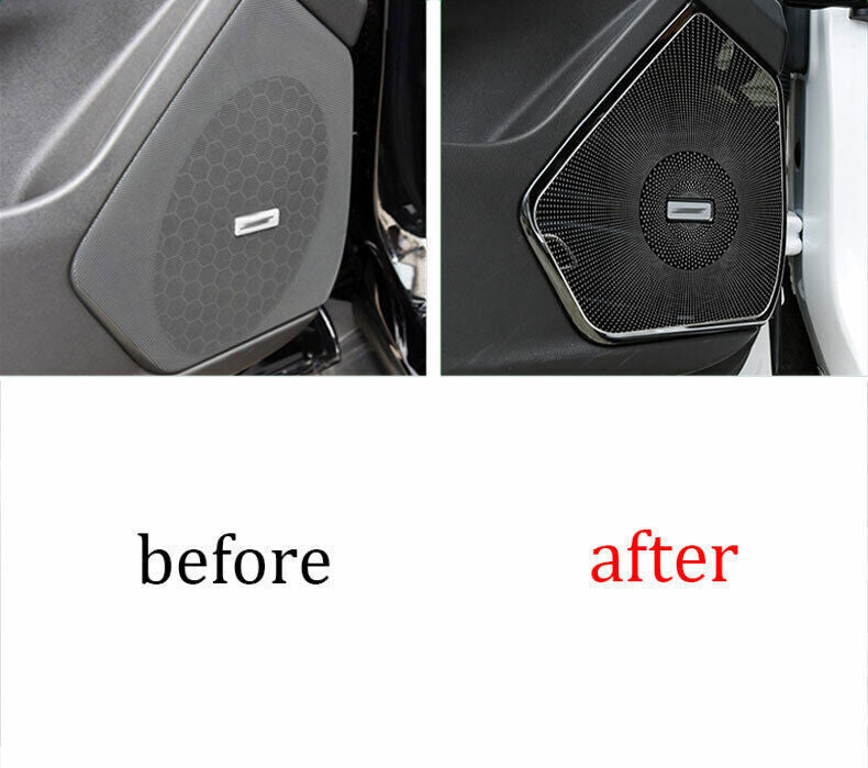 Fit For 2017-24 for Cadillac XT5 Black Steel Inner Door Speaker Frame Cover Trim 4X