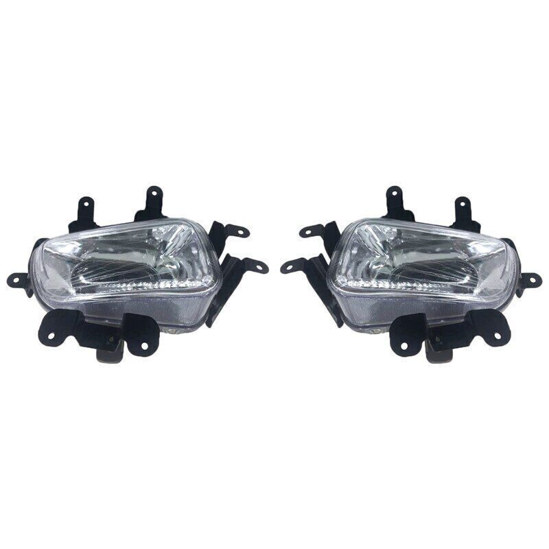 Pair of front bumper fog lights with bulbs for Hyundai Terracan 2.4/2.9 (2001/2002-07)