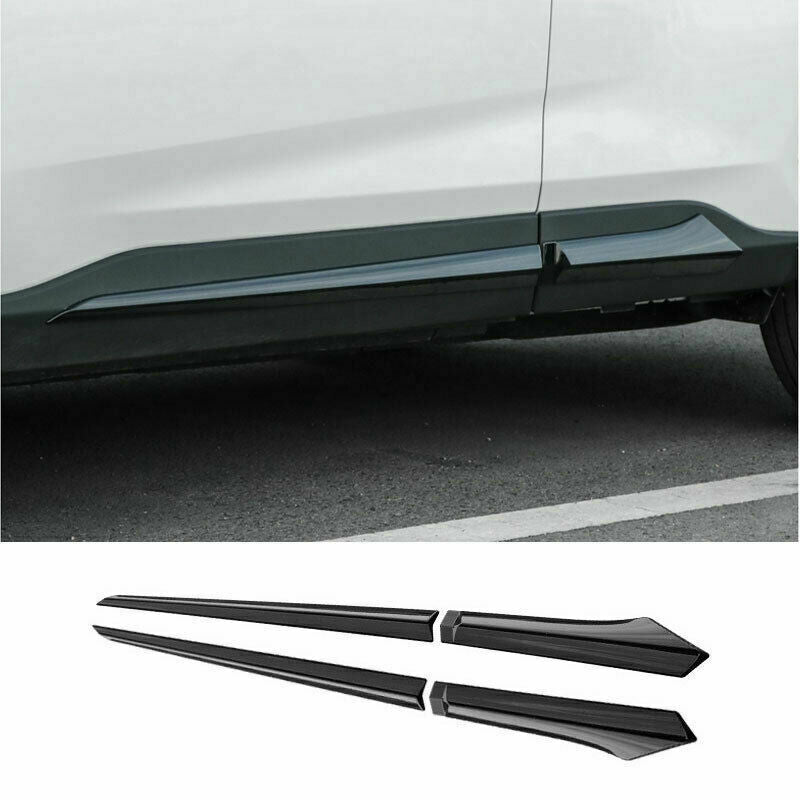 4p for Toyota RAV4 2019-2024 Piano Black Side Door Body Guard Molding Cover Trim