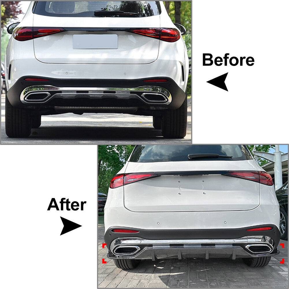 Rear Bumper Spoiler Splitter Lip for Mercedes-Benz GLC Class X254 2023+ 23
