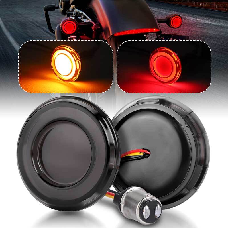 2x LED Brake Turn Signal Light 2 inch 1157 Bulb Red Amber fit Touring  Trike