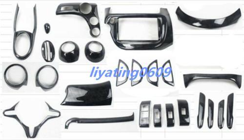 26-piece Black Wood Grain Interior Trim Kit for Honda Fit 2008-2011