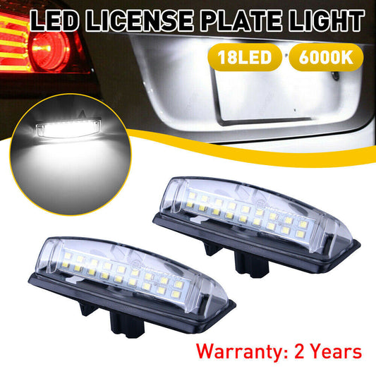 2x for Toyota for Lexus Accessories White LED License Number Plate Light Tags Lamps