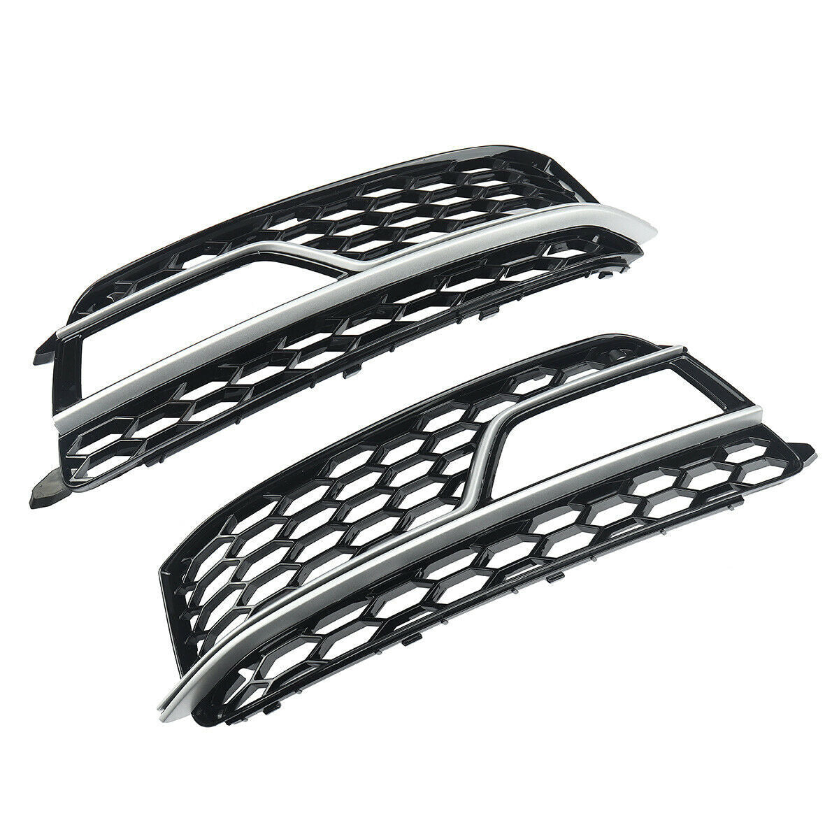 2-piece front bumper fog light cover grille vent cover for Audi A5 S5 S series