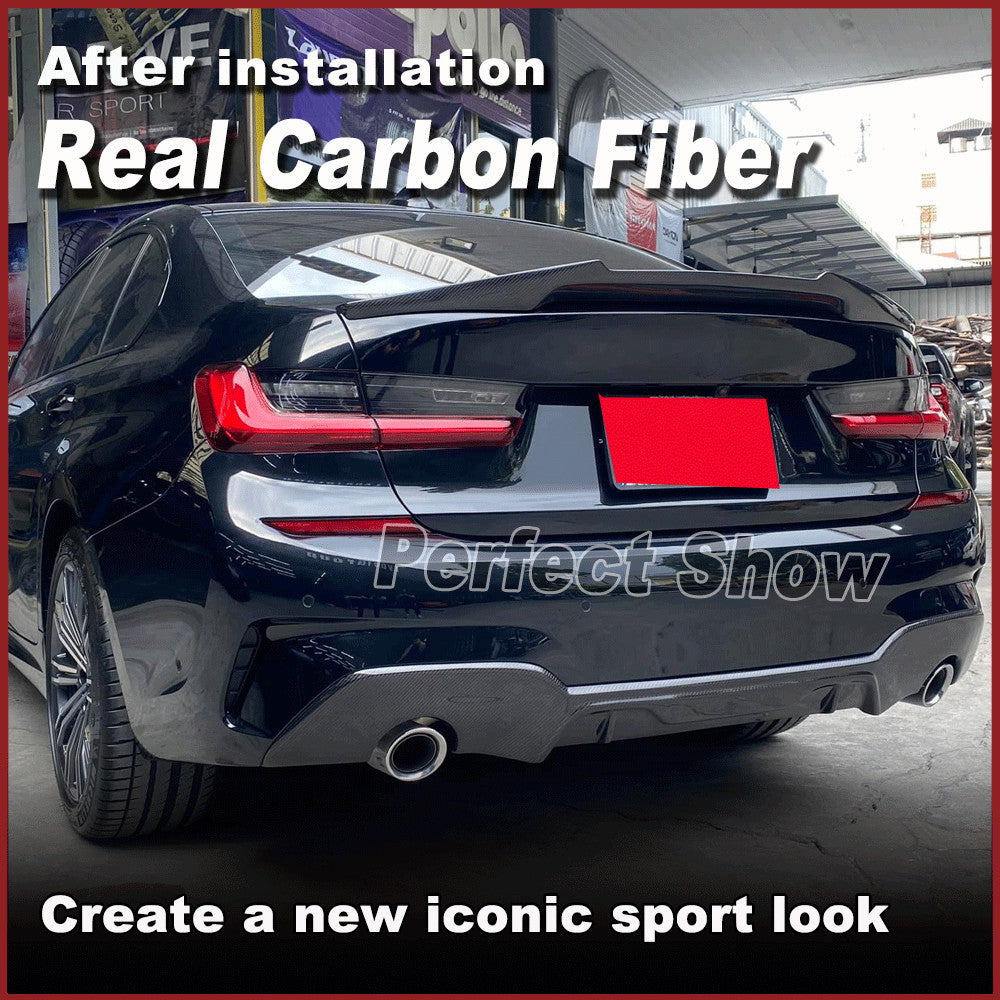for BMW G20 320i M340i G80 M3 2019-2023 REAL CARBON Rear Trunk Spoiler Wing Lip
