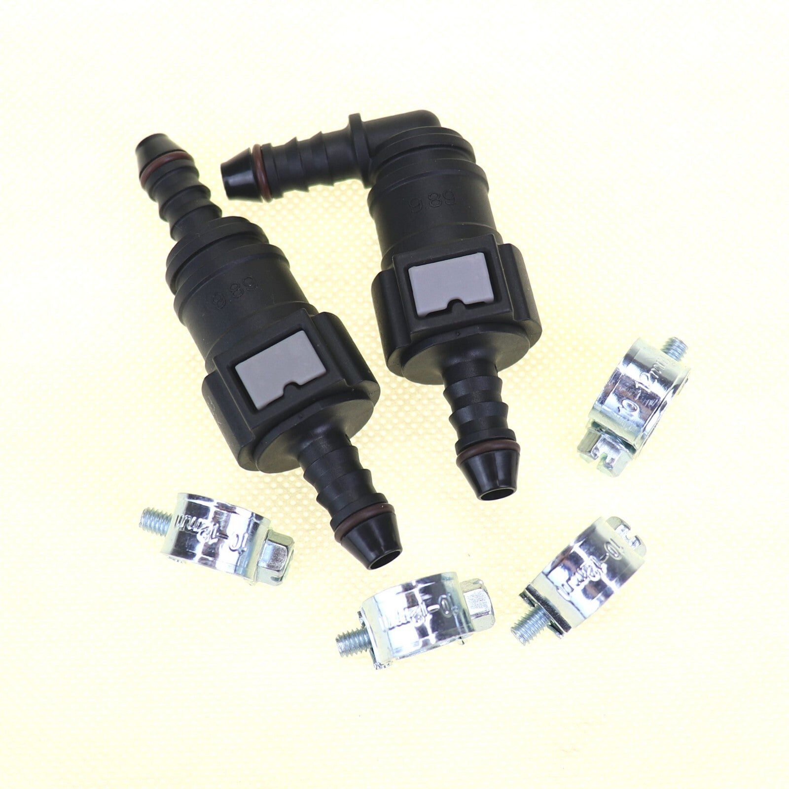 NEW 2 pairs Nylon Fuel Line Quick Connect Release Hose 9.89mm SAE 1/4 6mm