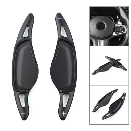 2x Aluminum Steering Wheel Paddle Shifter for BMW 5 7 Series X3 X4 X5 Black