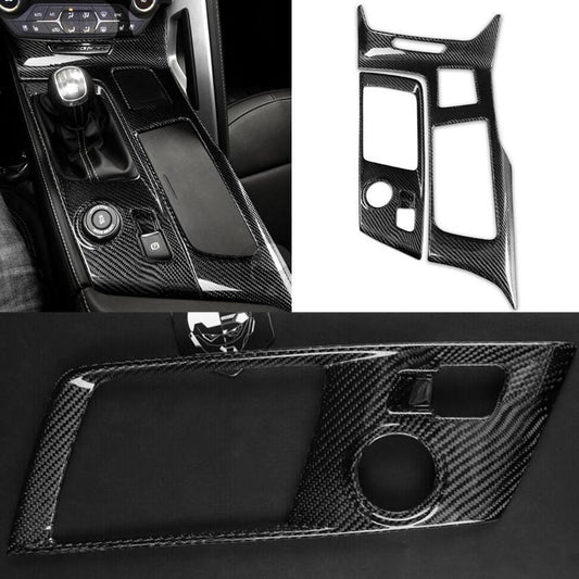 Carbon Central Control Gear Shift Trim cover for Chevrolet for Corvette C7 14-19