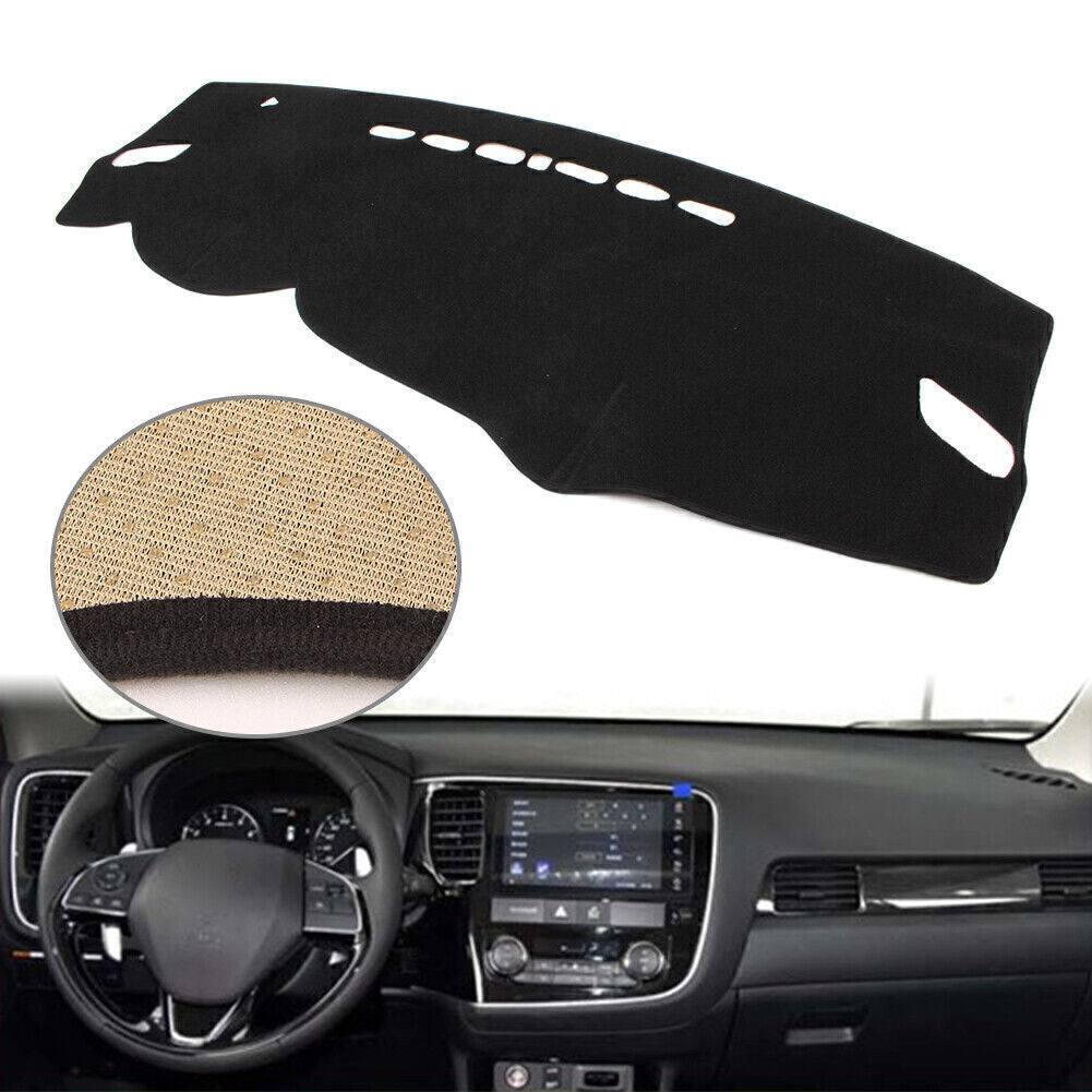 Non-Slip Dash Mat Dashboard Cover Dashmat for Mitsubishi Outlander 2013-17 Black