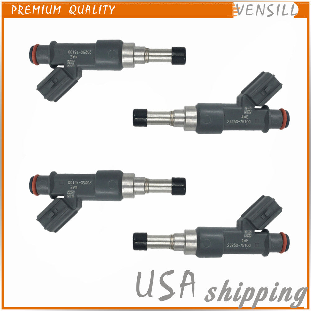4PCS 23250-79155 Fuel Injector 23250-75100 for Toyota 4Runer Tacoma 2.7L 05-14