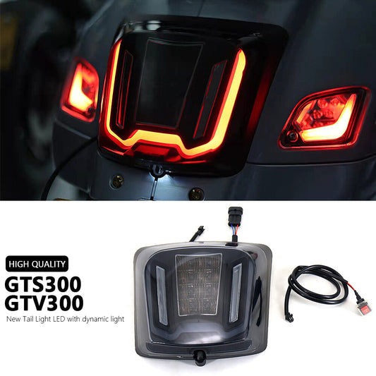Motorcycle LED Rear Brake Taillights For Vespa GTV300 GTS300 Lens Taillights