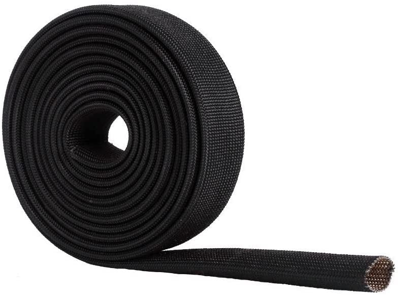 10-foot thermally protected braided black spark plug wire, high temperature 1200F 3/4ID