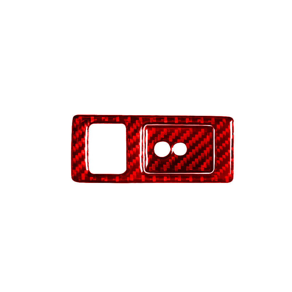 2x Red Carbon Fibre Headlight Switch Panel for Land Rover Discovery Sport 15-19