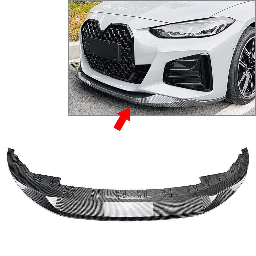 Front Bumper Lip Splitter Spoiler Carbon for BMW 4 Series G26 M Sport 2020-2024