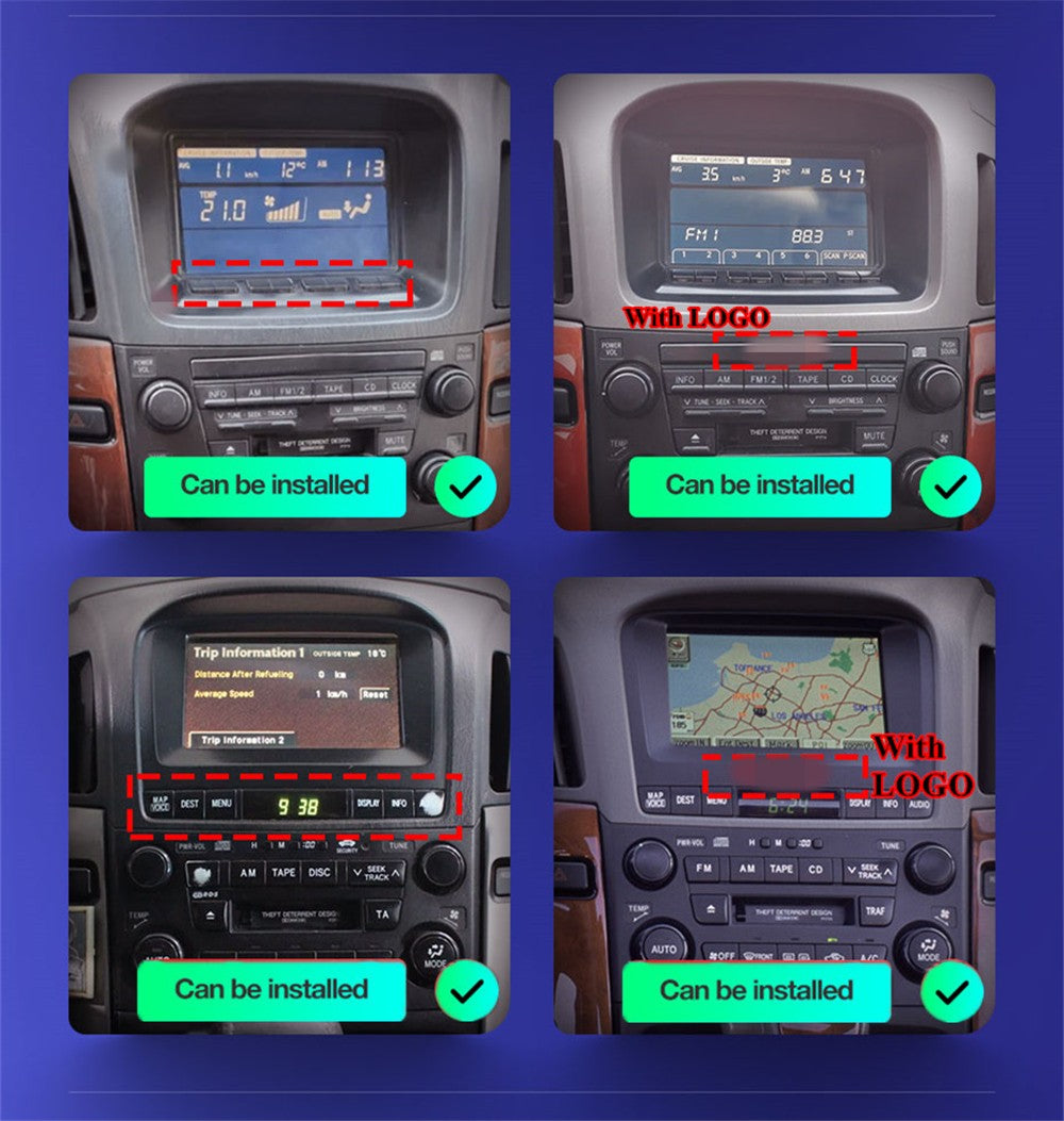 9.7 Android 11 Stereo Radio Head Unit GPS Wifi 1+16G for Toyota Harrier 1997-03