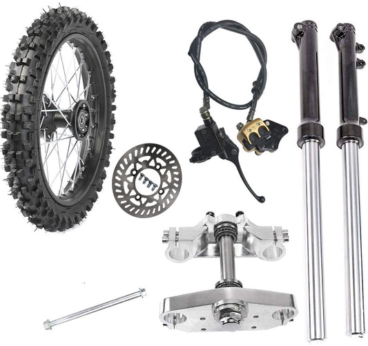25-inch front fork shock triple clamp kit + 14-inch wheels 60/100-14 motocross bike razor CRF50