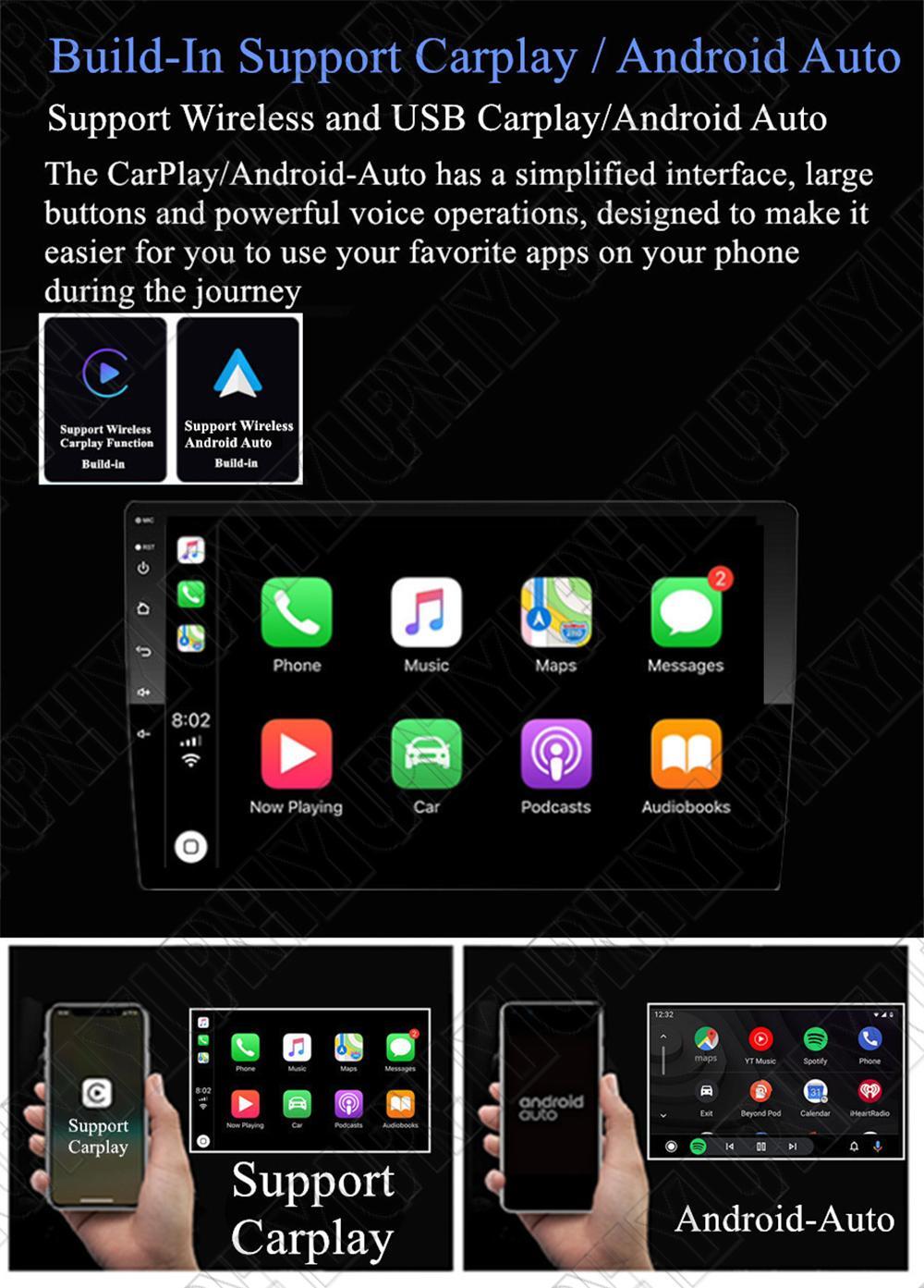 9 For 2009-12 for Hyundai for Genesis Coupe Carplay 2+32GB Radio Stereo GPS Nav Wifi FM