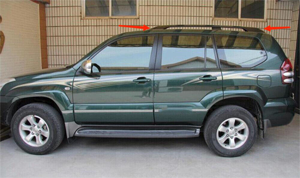 for Toyota Prado FJ120 2003-09 Factory Style Roof Rails Rack Carrier Bars Black