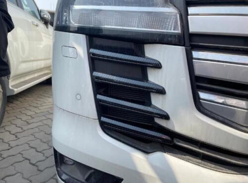 for Toyota for Land Cruiser 2022-23 Carbon Fiber Front Fog Light Strip Cover Trim 8x