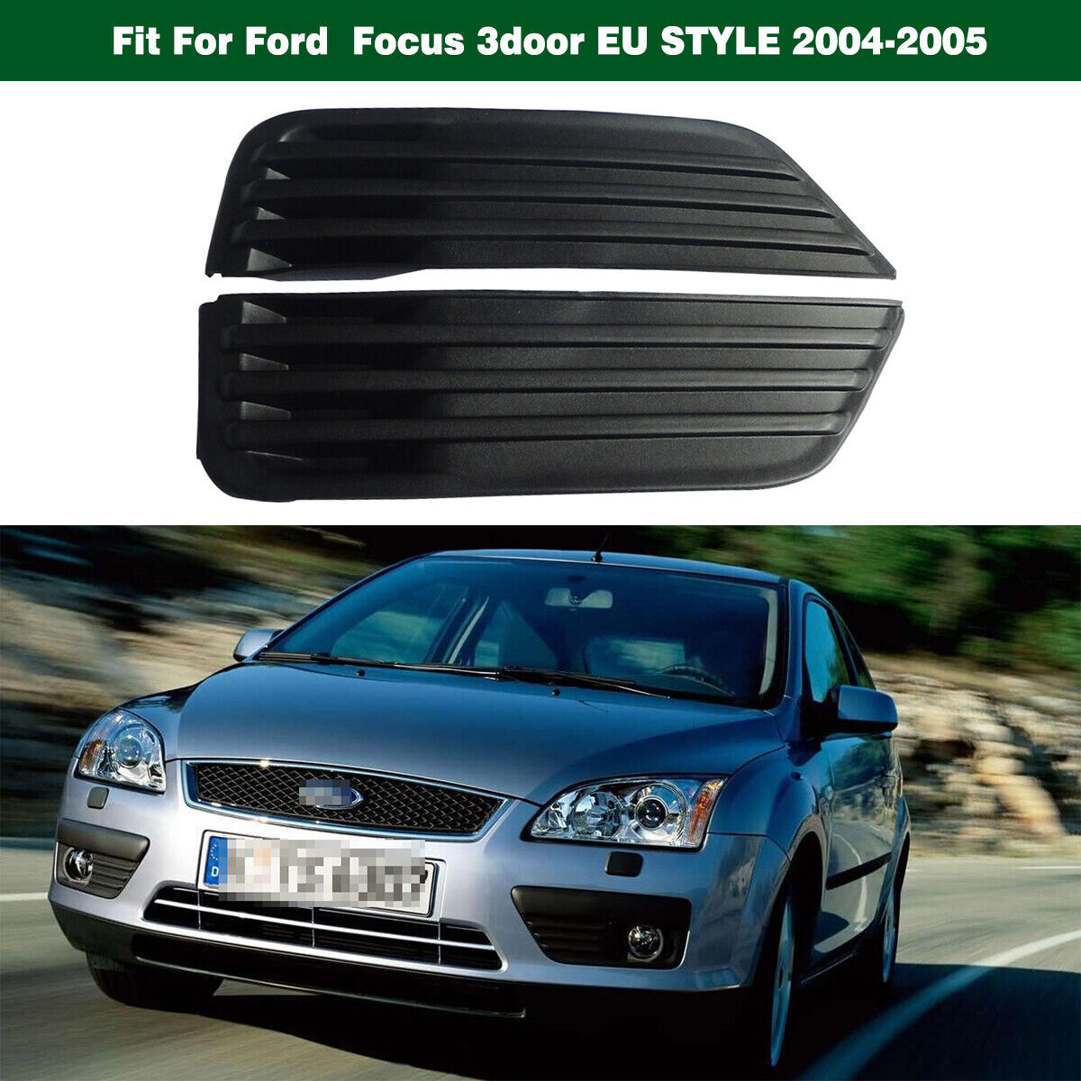 Front Left Right Fog Light Lamp Cover Grille Bezel Pair for Ford Focus 2005-2006