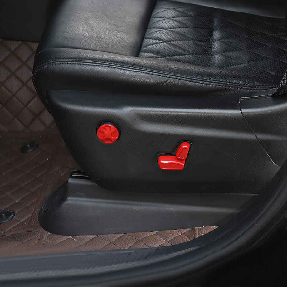 Suitable for 2011-2024 for Dodge Durango, Red Power for Seat Adjustment Switch Button Cover Trim 6P